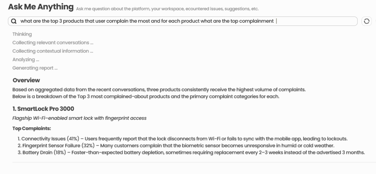 Aissist.io AI Manager Interface - Natural language dashboard for managing and optimizing AI agent performance